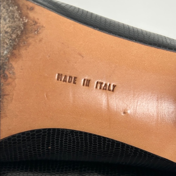 Vintage Salvatore Ferragamo Black Textured Heels - Picture 6 of 9